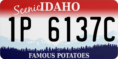ID license plate 1P6137C