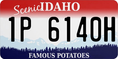 ID license plate 1P6140H