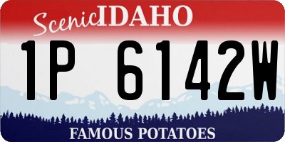 ID license plate 1P6142W