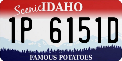 ID license plate 1P6151D
