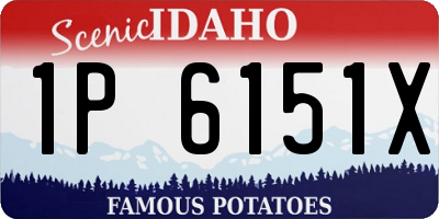 ID license plate 1P6151X