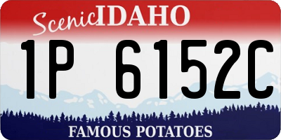 ID license plate 1P6152C