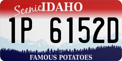 ID license plate 1P6152D