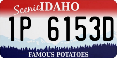 ID license plate 1P6153D