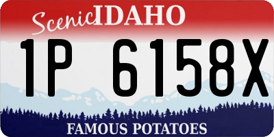 ID license plate 1P6158X