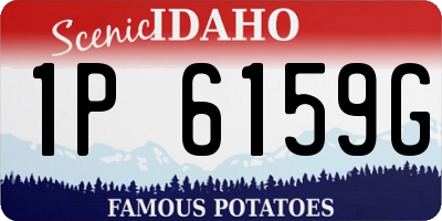 ID license plate 1P6159G