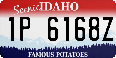 ID license plate 1P6168Z