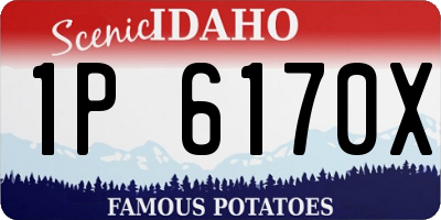 ID license plate 1P6170X