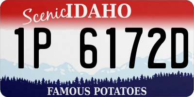 ID license plate 1P6172D