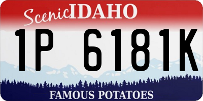 ID license plate 1P6181K