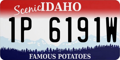ID license plate 1P6191W