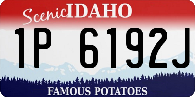 ID license plate 1P6192J