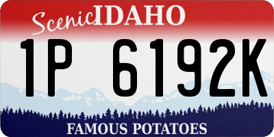 ID license plate 1P6192K