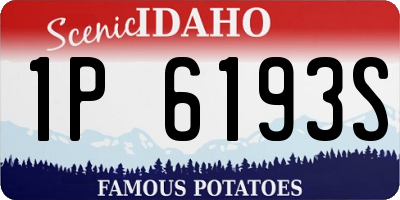 ID license plate 1P6193S