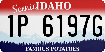 ID license plate 1P6197G