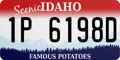 ID license plate 1P6198D