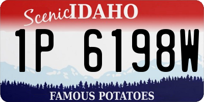 ID license plate 1P6198W
