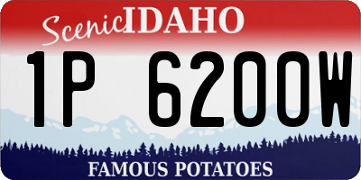 ID license plate 1P6200W