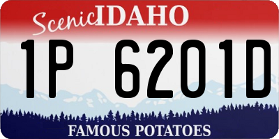 ID license plate 1P6201D