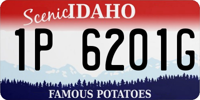 ID license plate 1P6201G
