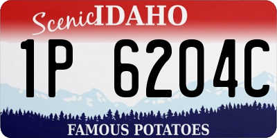ID license plate 1P6204C