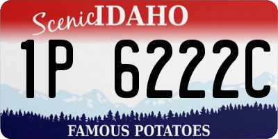 ID license plate 1P6222C