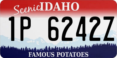 ID license plate 1P6242Z