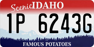 ID license plate 1P6243G