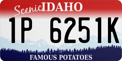 ID license plate 1P6251K