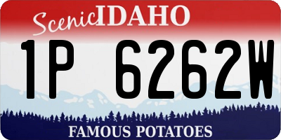 ID license plate 1P6262W