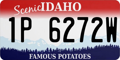 ID license plate 1P6272W
