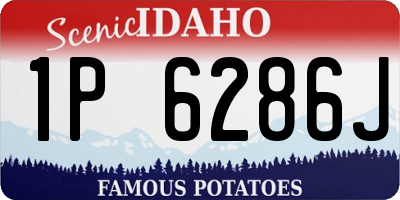 ID license plate 1P6286J