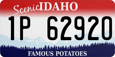 ID license plate 1P6292O