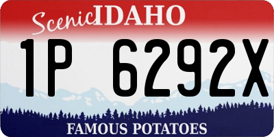 ID license plate 1P6292X