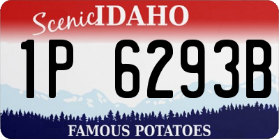 ID license plate 1P6293B