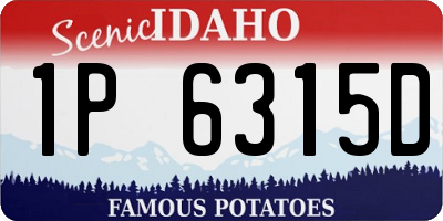 ID license plate 1P6315D