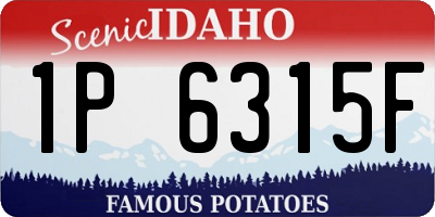 ID license plate 1P6315F