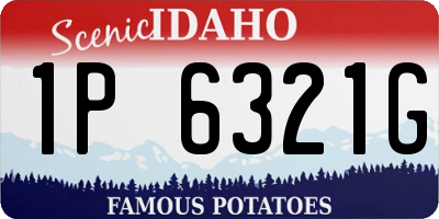 ID license plate 1P6321G