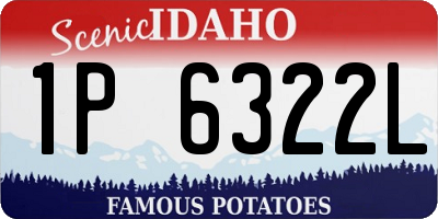 ID license plate 1P6322L