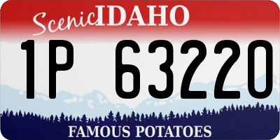 ID license plate 1P6322O