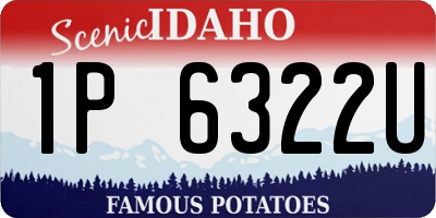 ID license plate 1P6322U