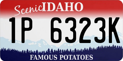 ID license plate 1P6323K
