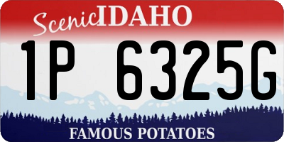 ID license plate 1P6325G