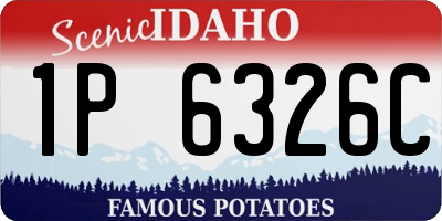 ID license plate 1P6326C