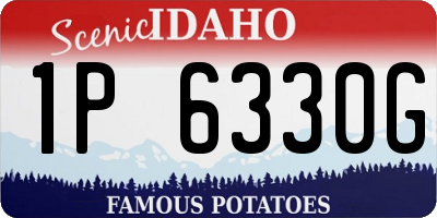 ID license plate 1P6330G