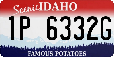 ID license plate 1P6332G