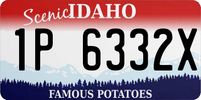 ID license plate 1P6332X