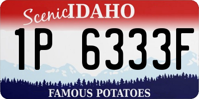 ID license plate 1P6333F
