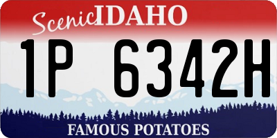 ID license plate 1P6342H