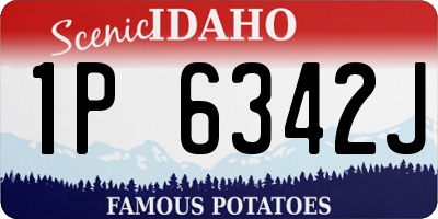 ID license plate 1P6342J